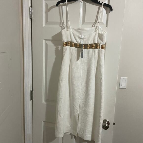 Antonio Melani Eos Crinkle Gauze Cut Out Beaded Square Neck Dress, Sz 4 -- NWT - Picture 7 of 13